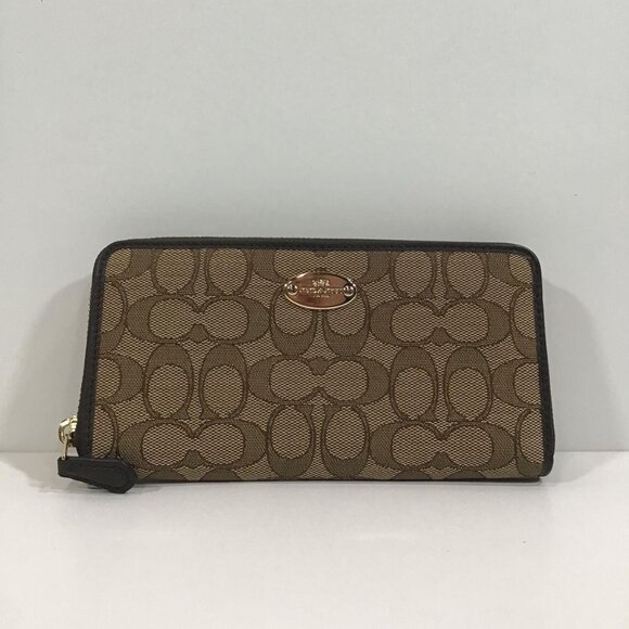 COACH 2 piece set Signature Zip Tote and Wallet - Picture 4 of 16